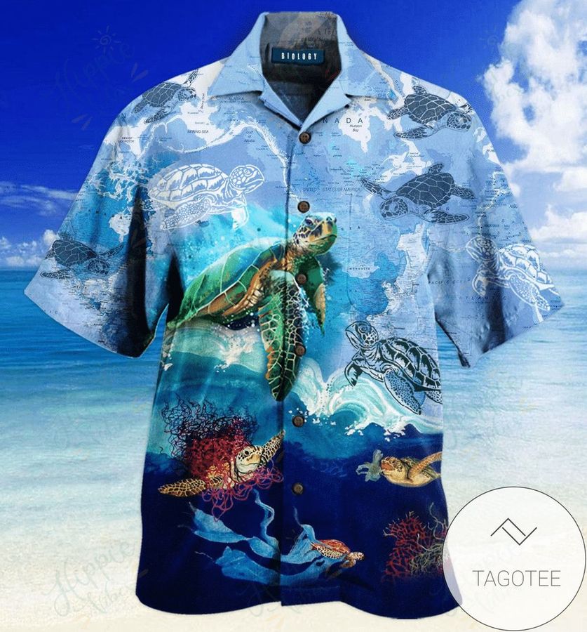Amazing Sea Turtle Hawaiian Aloha Shirts H