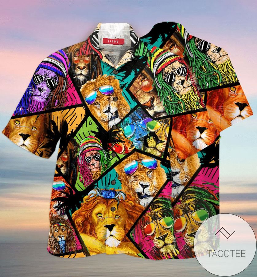 Amazing Shades Of Lion Hawaiian Unisex Aloha Shirts H
