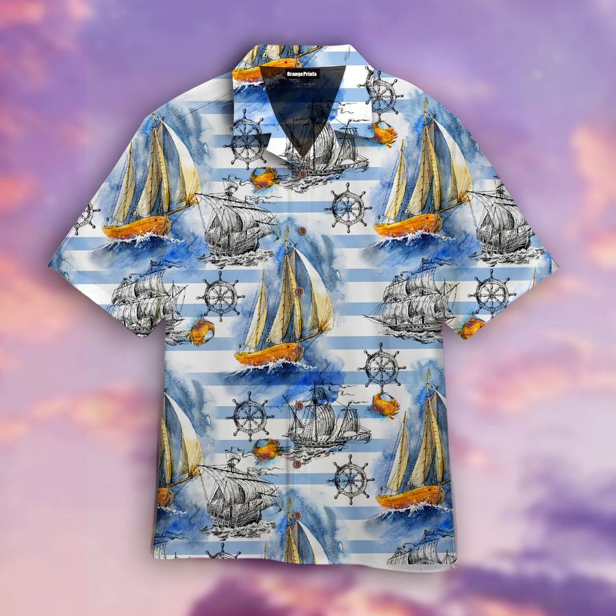 Amazing Ships On The Sea Aloha Hawaiian Shirt