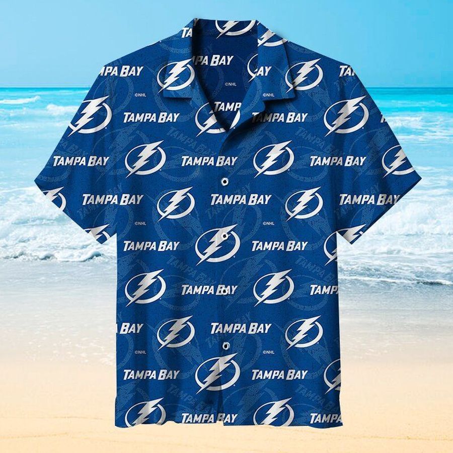Amazing Tampa Bay Lightning Nhl Hawaiian Graphic Print Short Sleeve Hawaiian Shirt Size S   5Xl