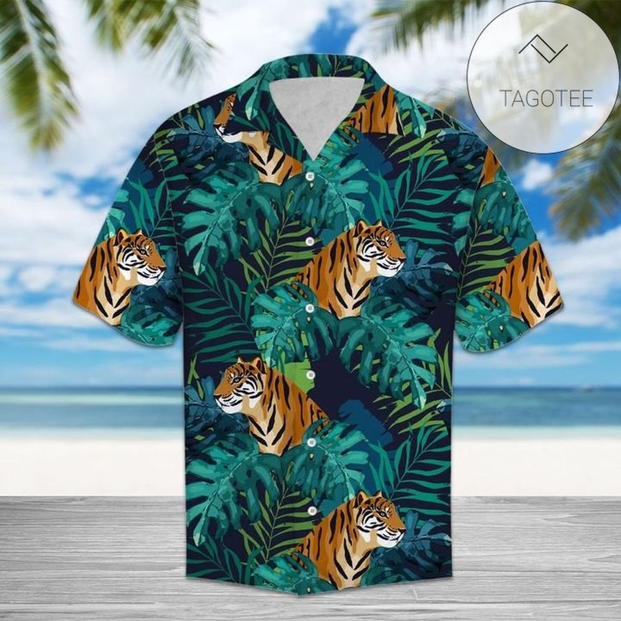 Amazing Tiger Authentic Hawaiian Shirt 2023 Summer Button Up Shirt For Men Latest Shirt 2020
