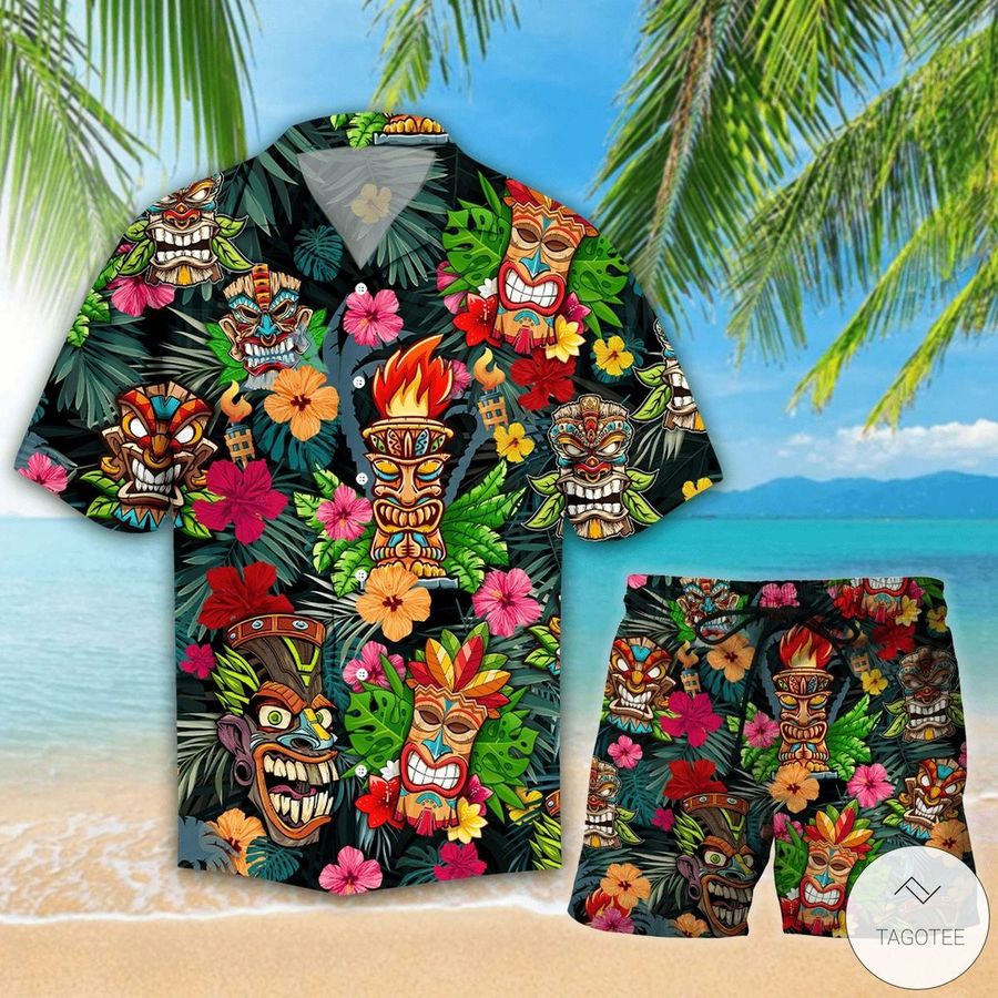 Amazing Tiki Tropical Combo Hawaiian Shirt And Short