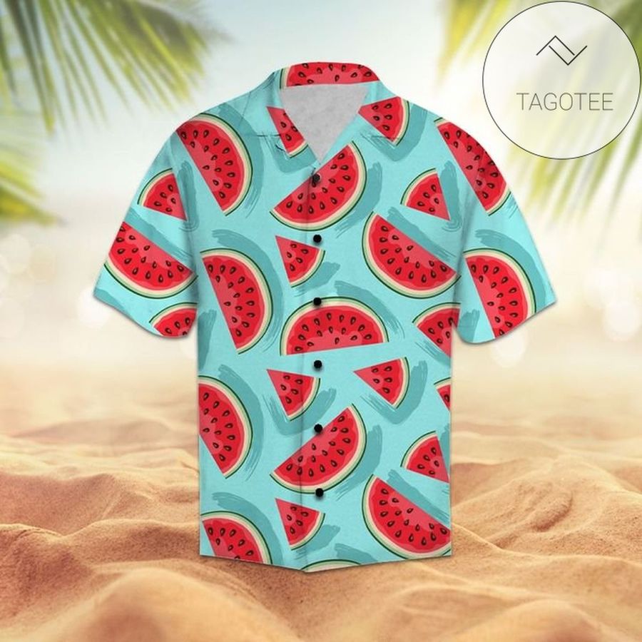 Amazing Watermelon Authentic Hawaiian Shirt 2023 Summer Button Up Shirt For Men Hawaiian Summer Trends Shirt 2020