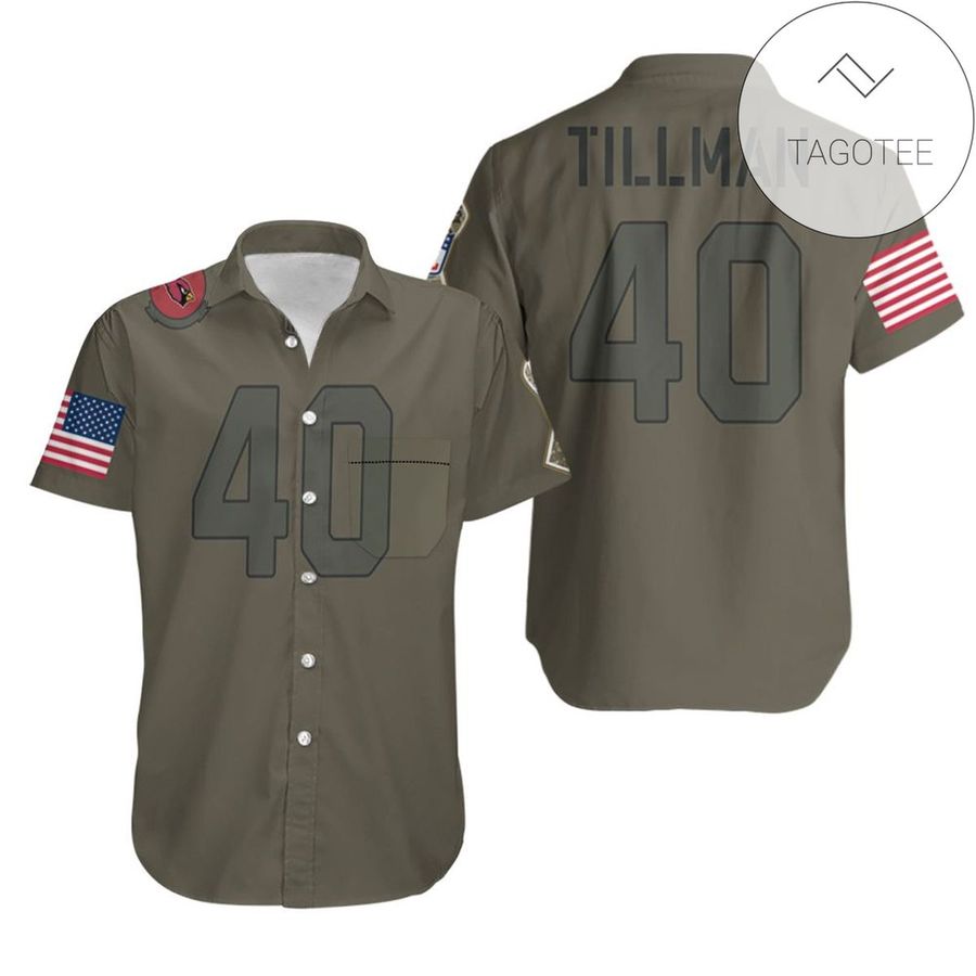 Arizona Cardinals Pat Tillman 40 Great Player Camo 2019 Salute To Service 3D Designed Allover Gift For Arizona Fans Authentic Hawaiian Shirt 2023