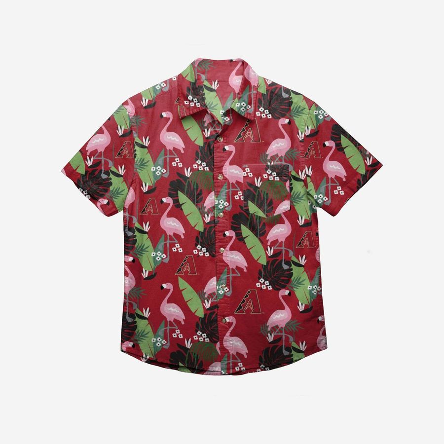 Arizona Diamondbacks Floral Button Up Hawaiian Shirt