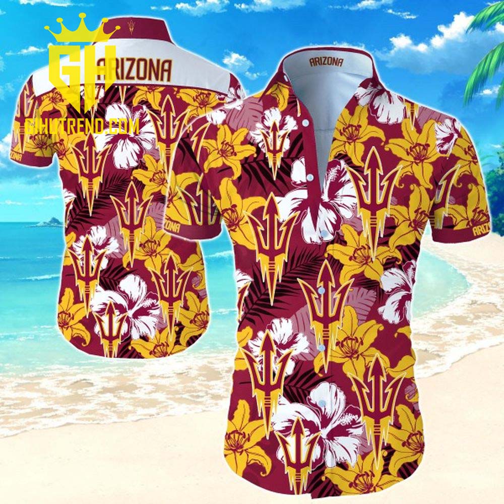 Arizona State Sun Devils Trophycal Flower Nba Hawaiian Shirt