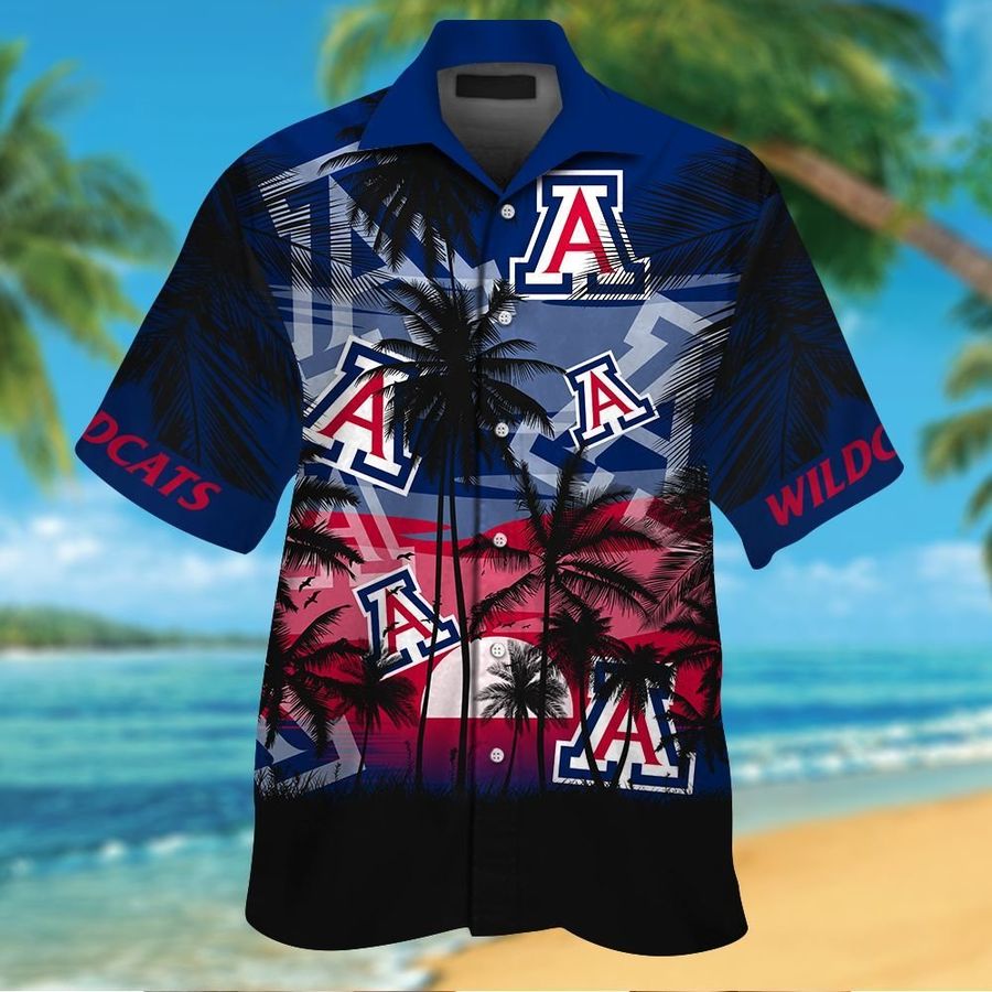 Arizona Wildcats Short Sleeve Button Up Tropical Aloha Hawaiian Shirts For Men Women Shirt