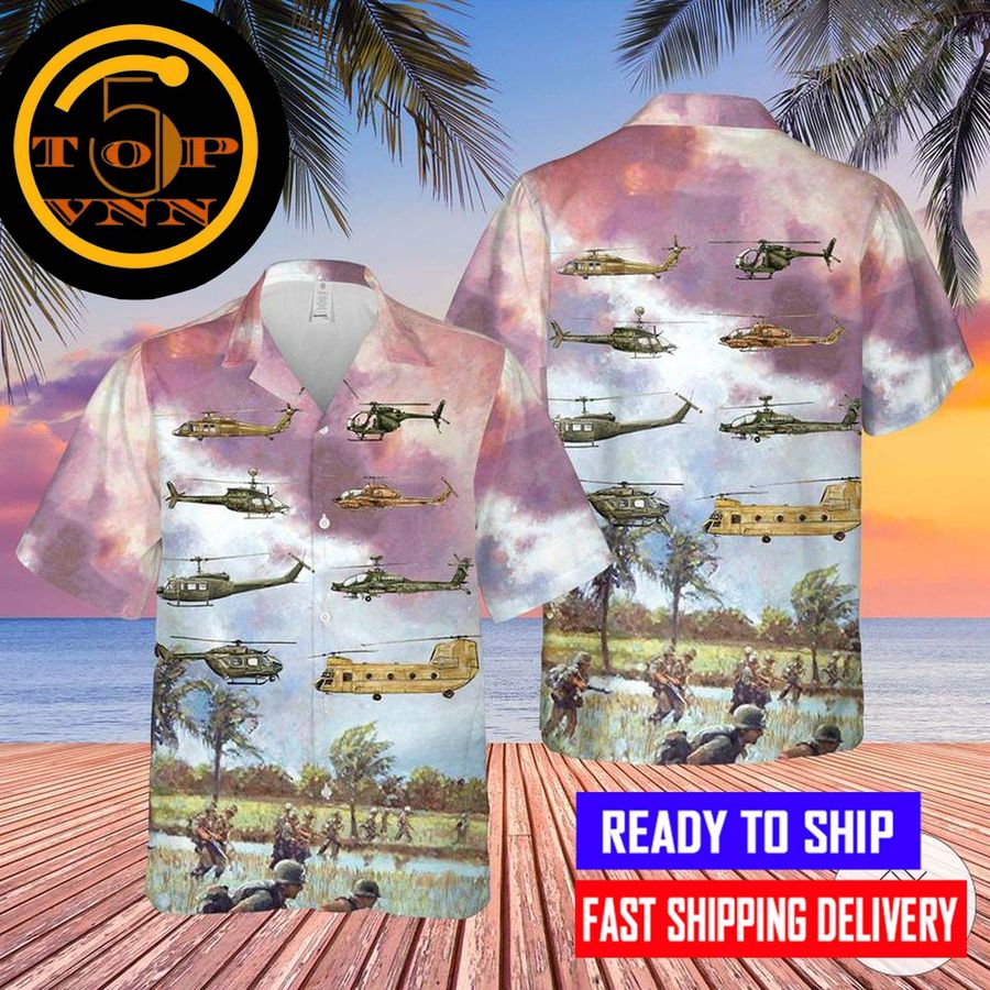 Army Aviation Rotary Aircraft Hawaiian Shirt