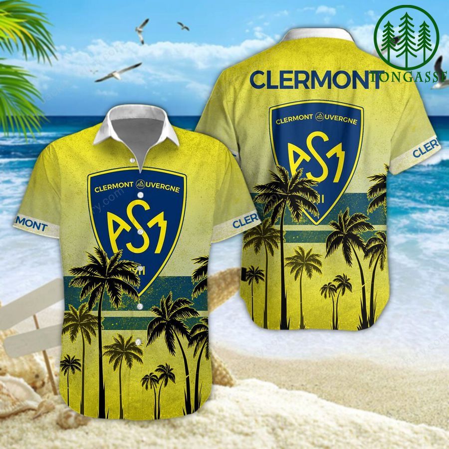 Asm Clermont Auvergne New Design Palm Hawaiian Shirt