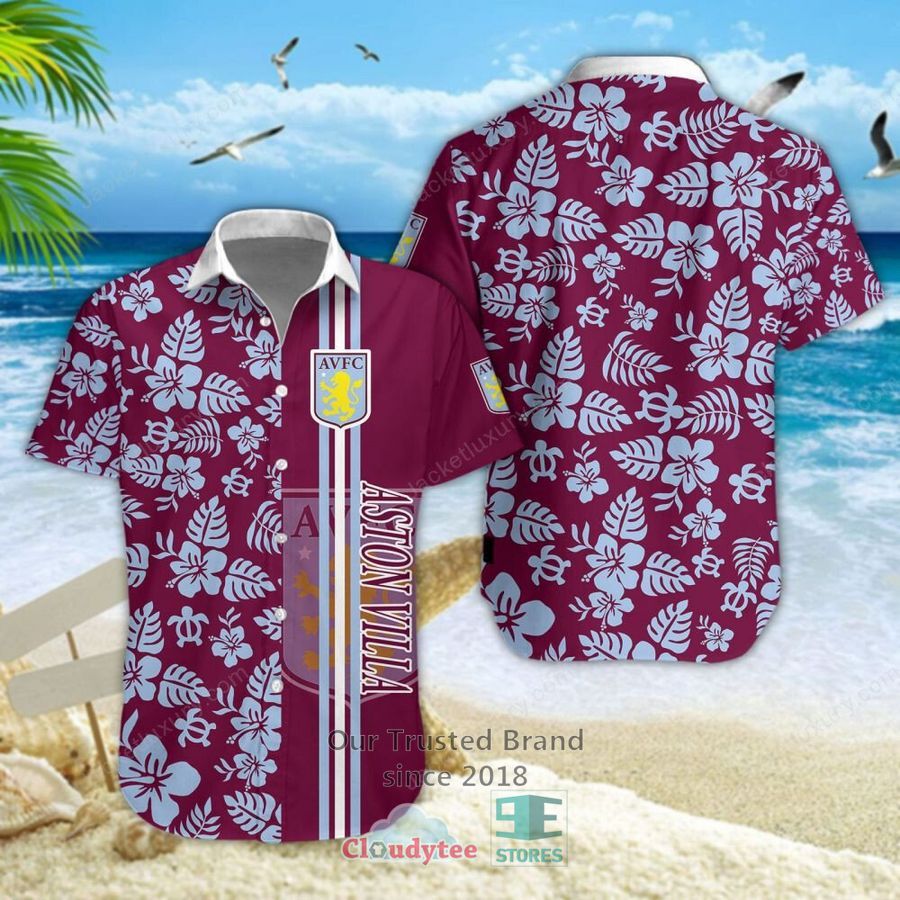 Aston Villa Fc Hawaiian Shirt, Shorts  