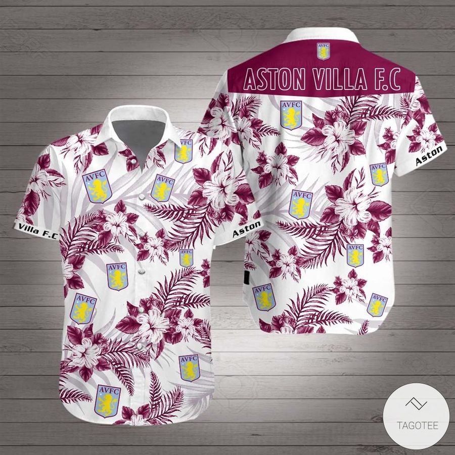Aston Villa Fc Hawaiian Shirt