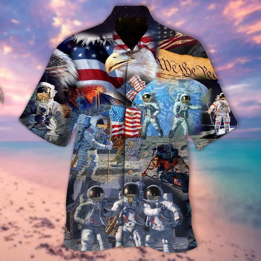 Astronaut Independence Day Hawaiian Shirt   Re