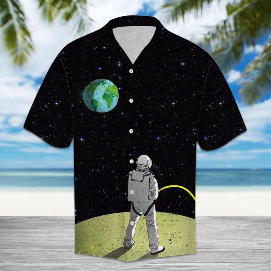 Astronaut Short Sleeve Hawaiian Shirt Unisex Hawaii Size S 5Xl