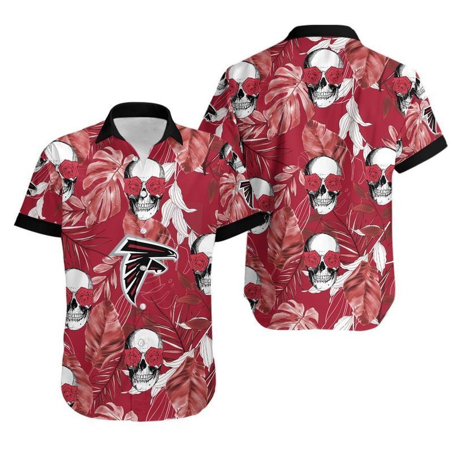 Atlanta Falcons Coconut Leaves And Skulls Hawaii Shirt And Shorts Summer Collection H97