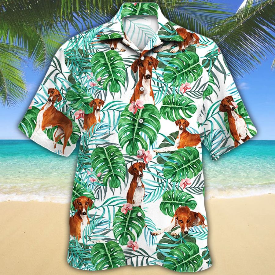 Azawakh Dog Lovers Tropical Plant Hawaiian Shirt