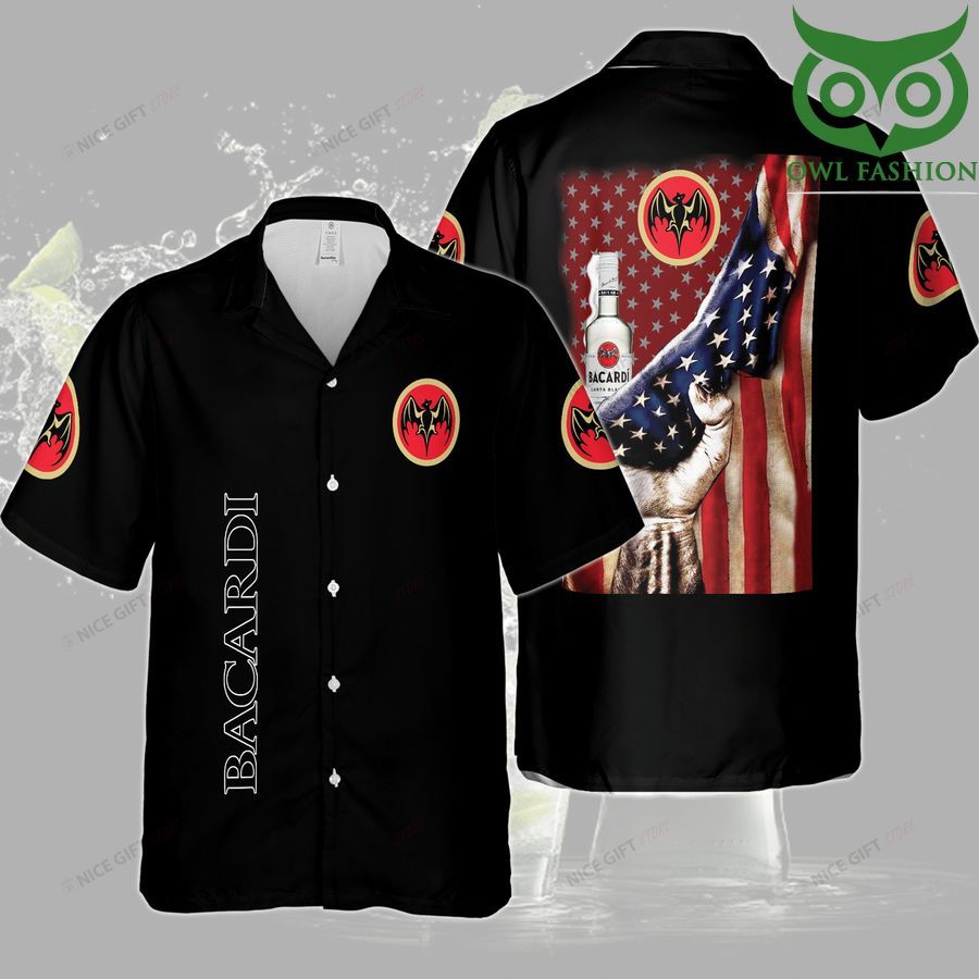 Bacardi Holding American Flag Hawaii 3D Shirt StirtShirt