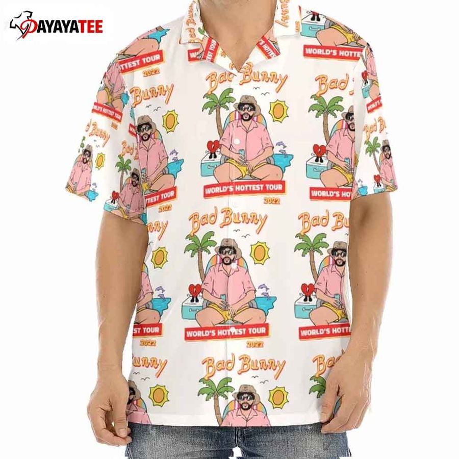 Bad Bunny Hawaiian Shirt World Hottest Tour 2022 StirtShirt