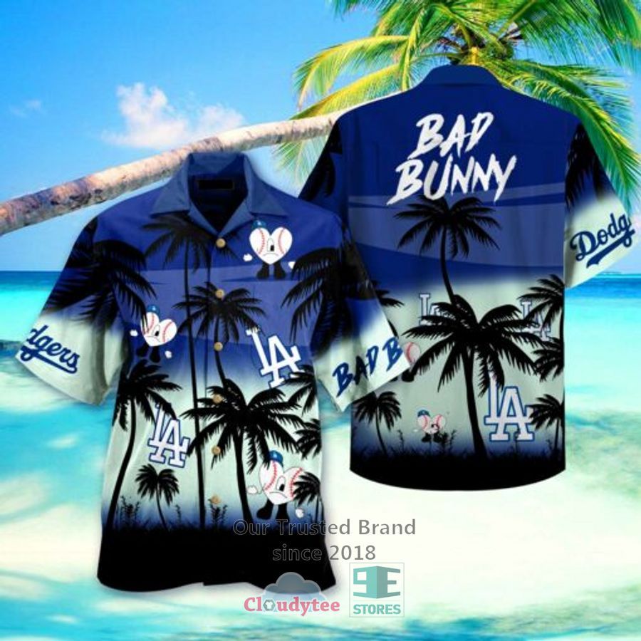 Bad Bunny Los Angeles Dodgers Hawaiian Shirt   StirtShirt