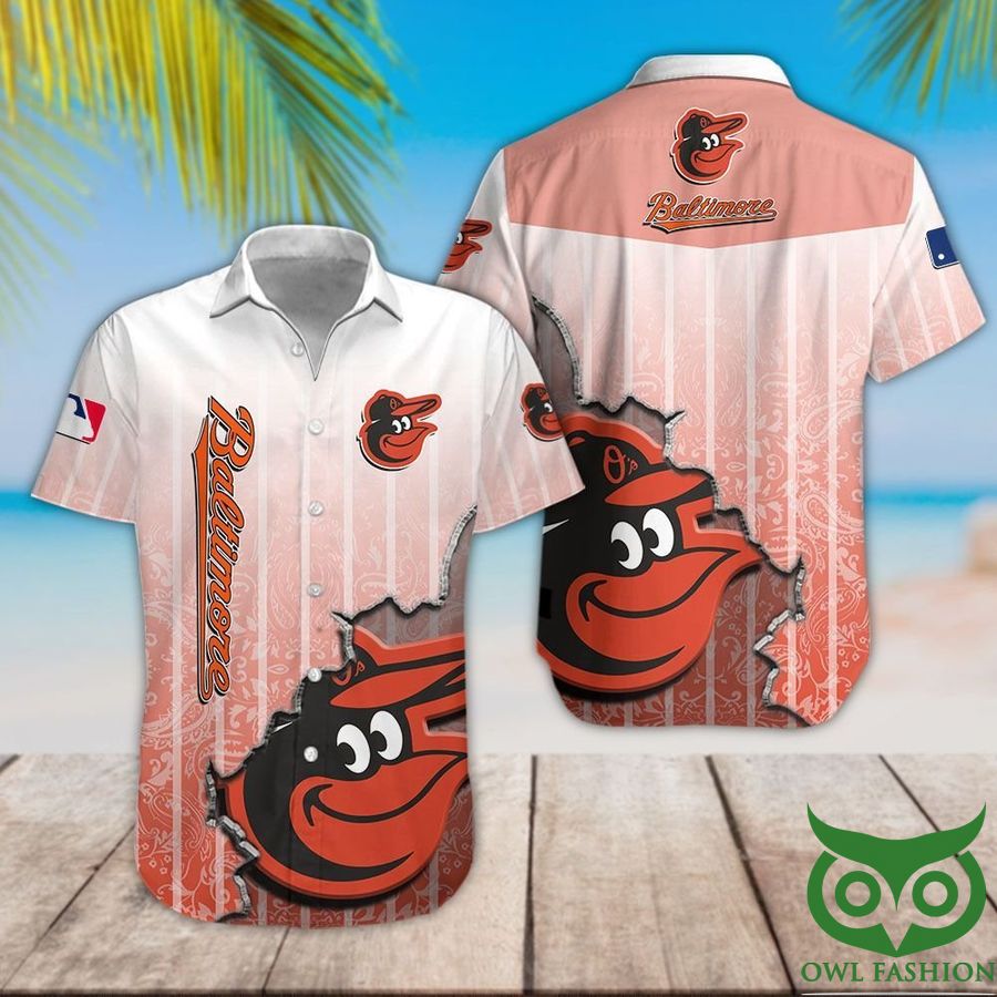 Baltimore Orioles Orange Pattern Hawaiian Shirt StirtShirt
