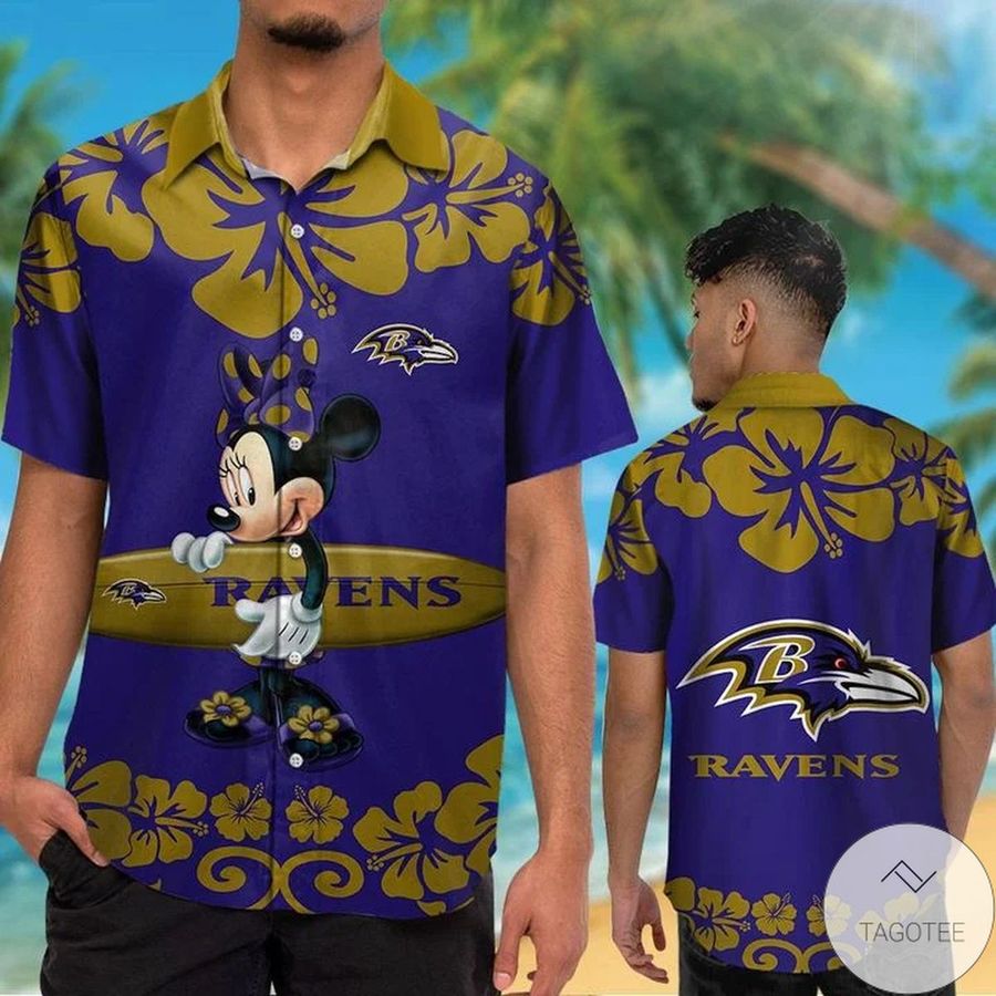 Baltimore Ravens  Minnie Mouse Hawaiian Shirt StirtShirt