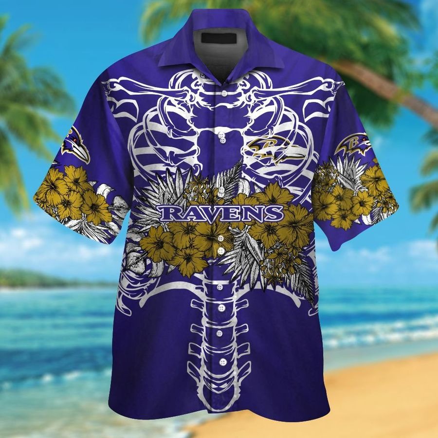 Baltimore Ravens Short Sleeve Button Up Tropical Aloha Hawaiian Shirts For Men Women StirtShirt