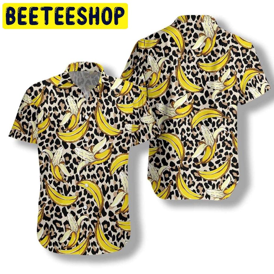 Banana On Leopard Pattern Hawaiian Shirt StirtShirt