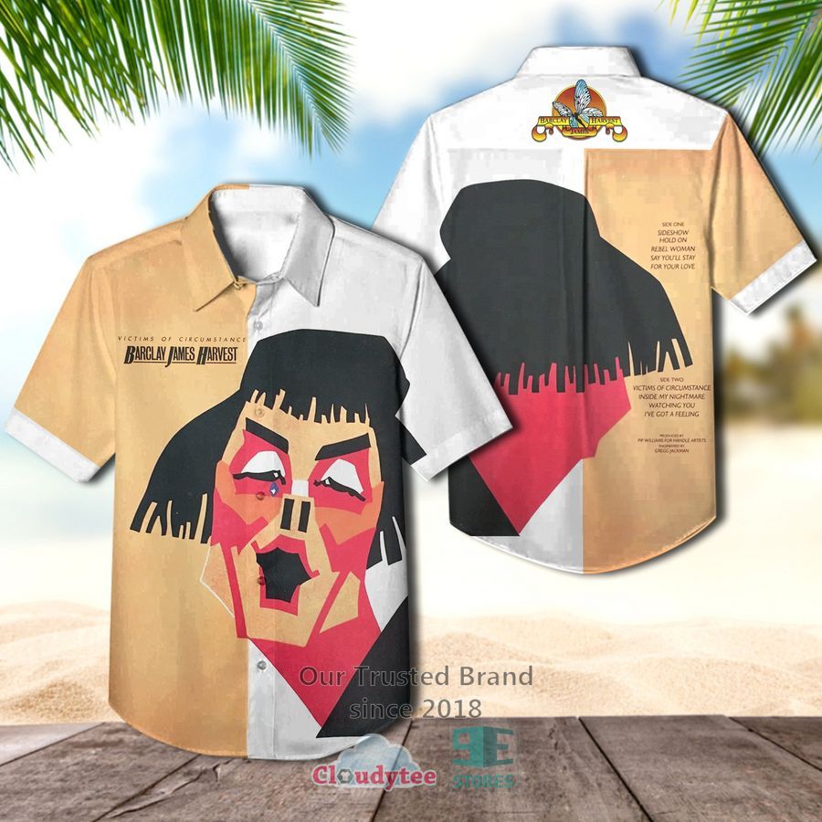 Barclay James Harvest Victims Of Circumstance Hawaiian Casual Shirt   StirtShirt