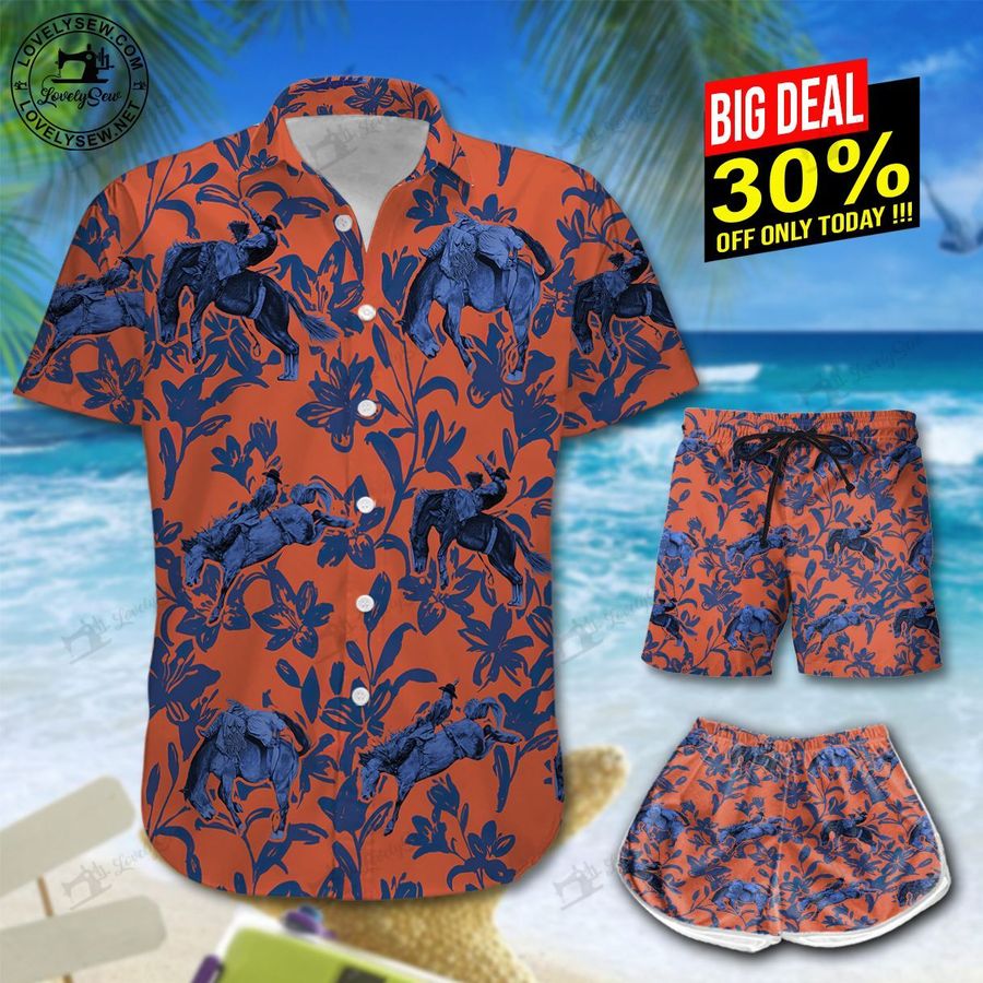 Bareback Bronc Hawaii Shirt And Shorts Trt21070612 Tro21070612 StirtShirt