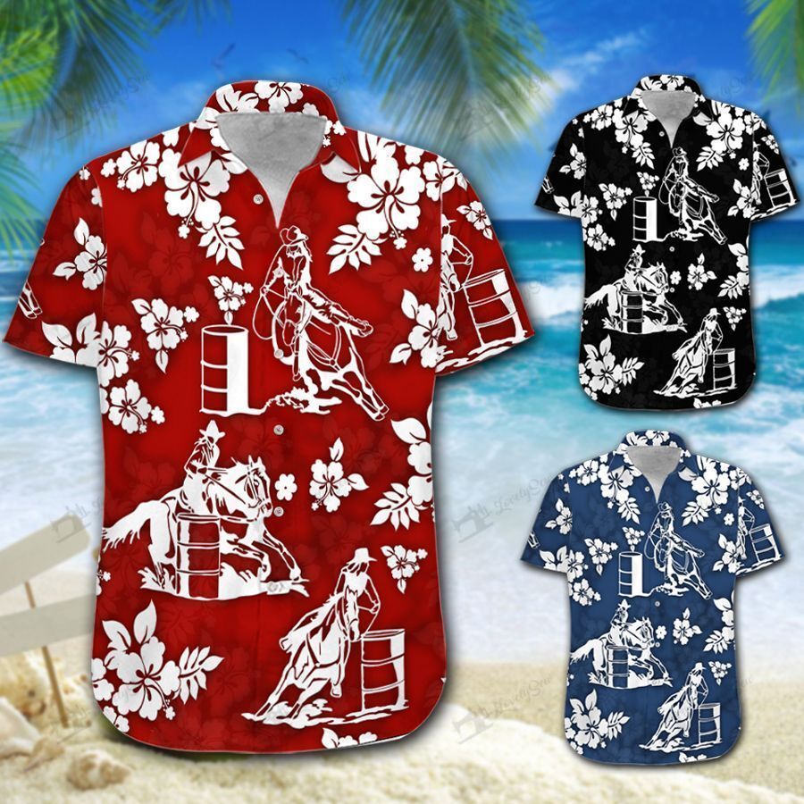 Barrel Racing Tropical Hawaiian Shirt And   StirtShirt