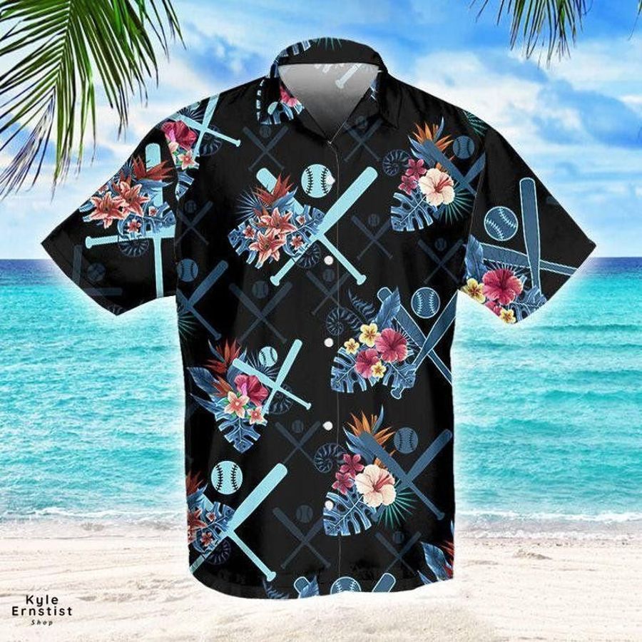 Baseball Ball Tropical Sports Hawaii Shirt StirtShirt