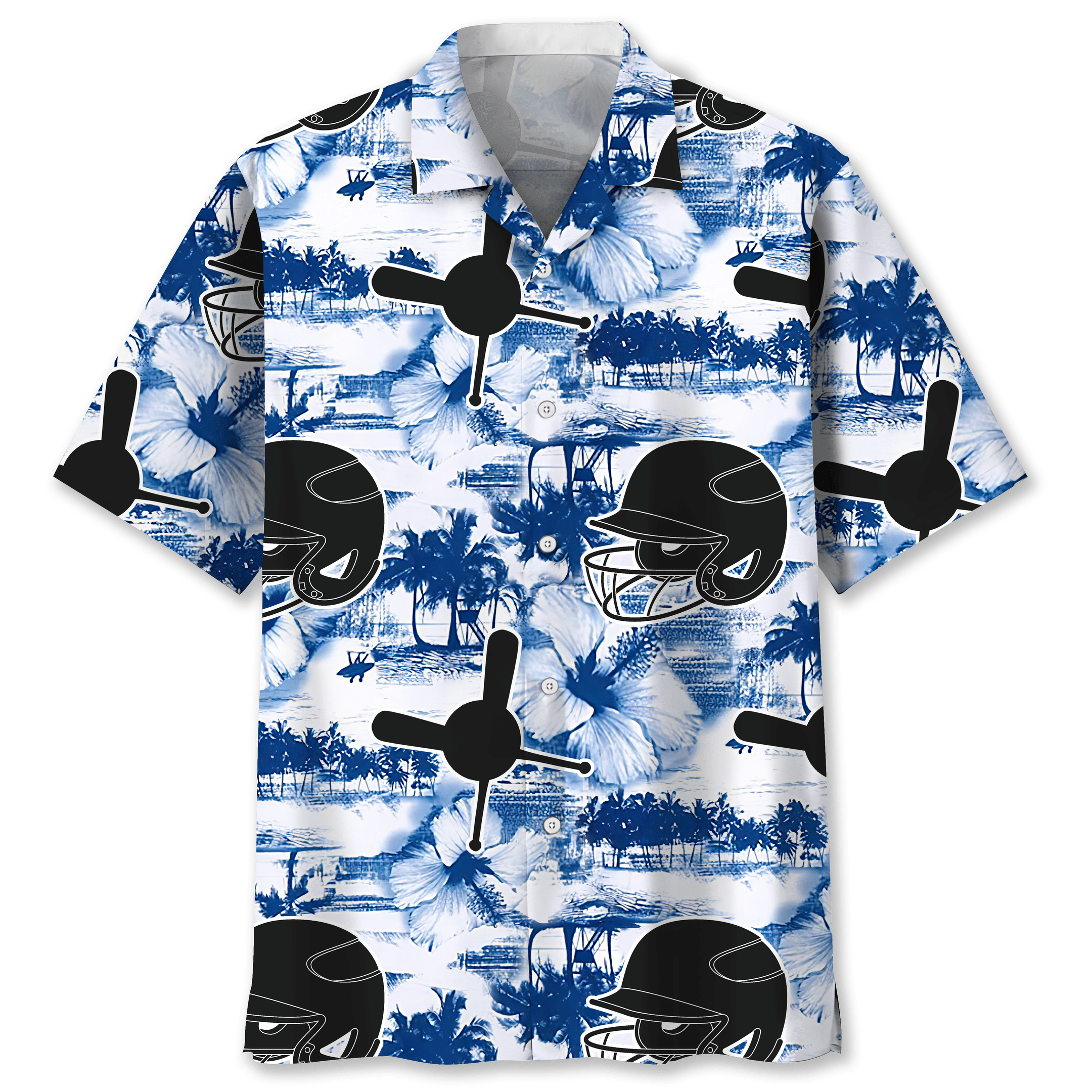 Baseball Blue Nature Hawaiian Shirt StirtShirt