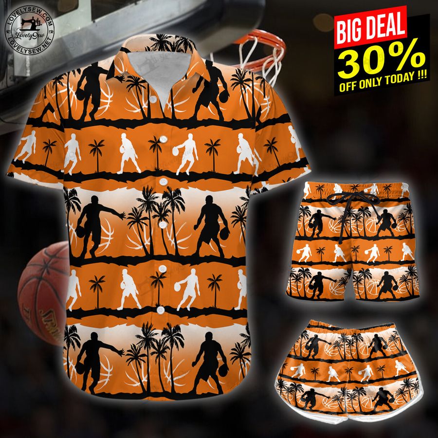 Basketball Sunset Hawaiian Shirt And Shorts Bit21120902 Bio21120902 StirtShirt