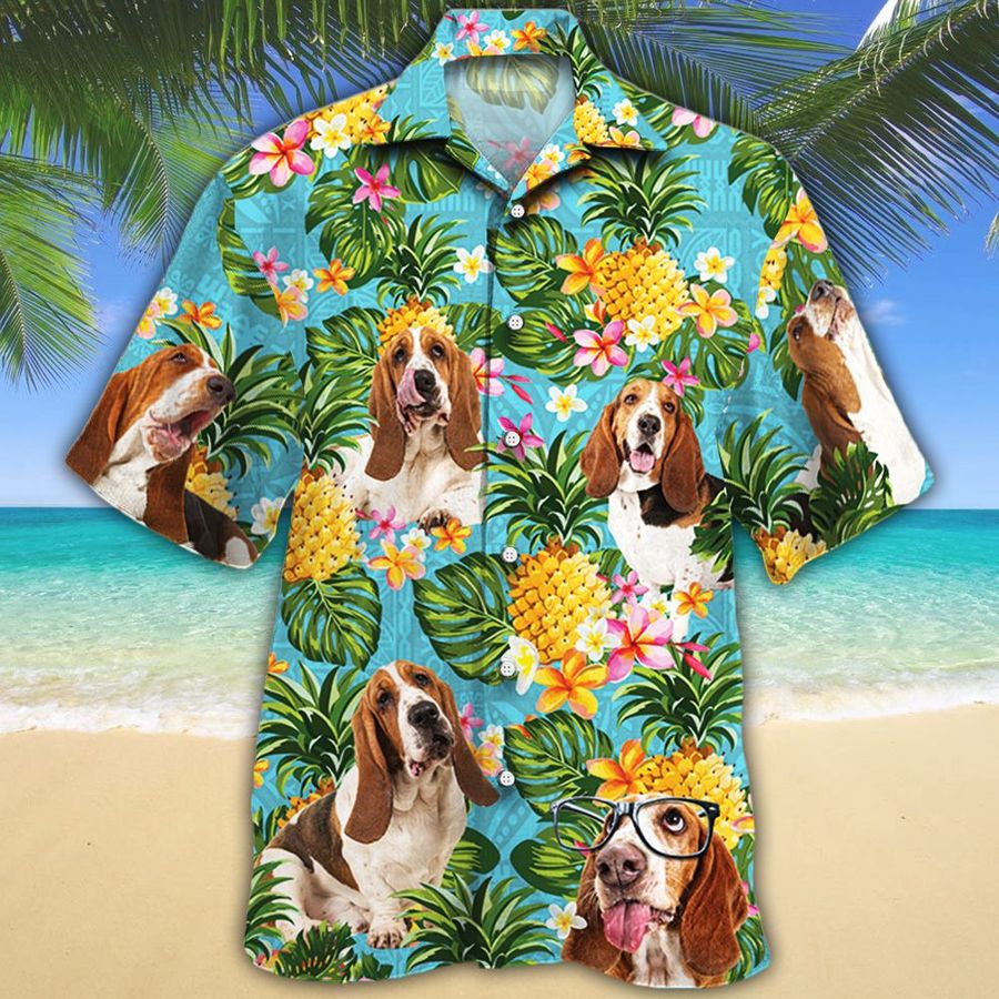 Basset Hound Dog Lovers Pineapple Hawaiian Shirt StirtShirt