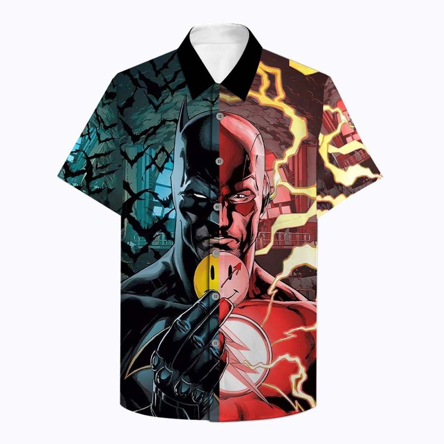 Batman And Flash Power Hawaiian Shirt Summer Shirt StirtShirt