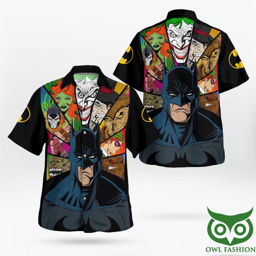 Batman Animated And Villain Face Hawaiian Shirt StirtShirt