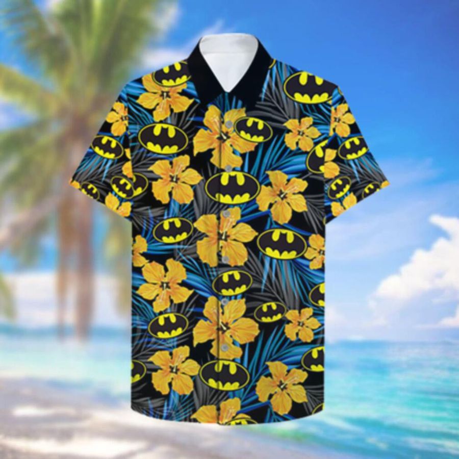 Batman Logo Floral Hawaiian Shirt Summer Hawaiian Shirt StirtShirt