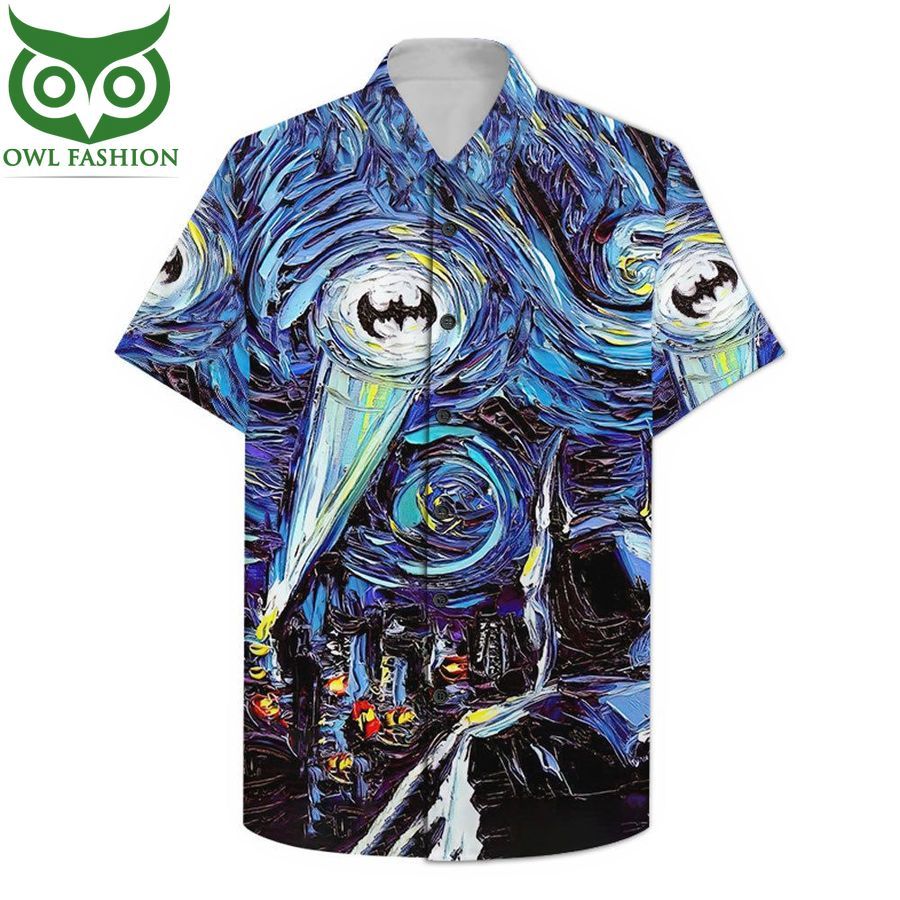 Batman The Starry Night Hawaiian Shirt Summer Shorts StirtShirt