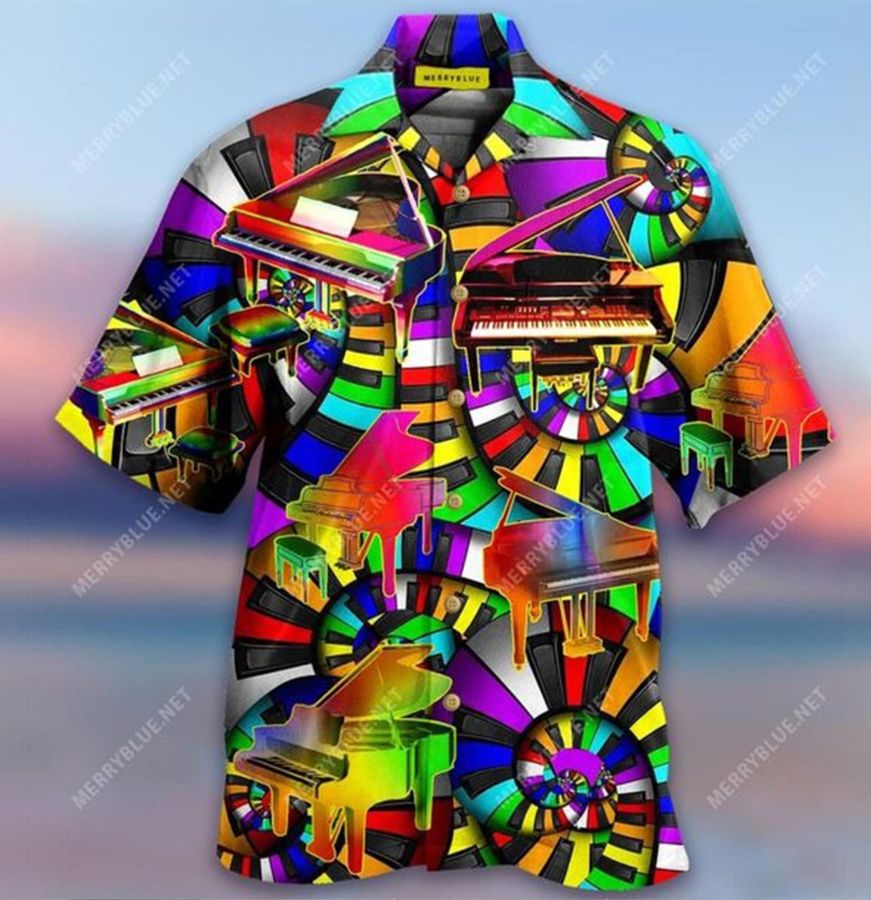 Be A Rainbow In The Clouds Piano Aloha Hawaiian Shirt StirtShirt