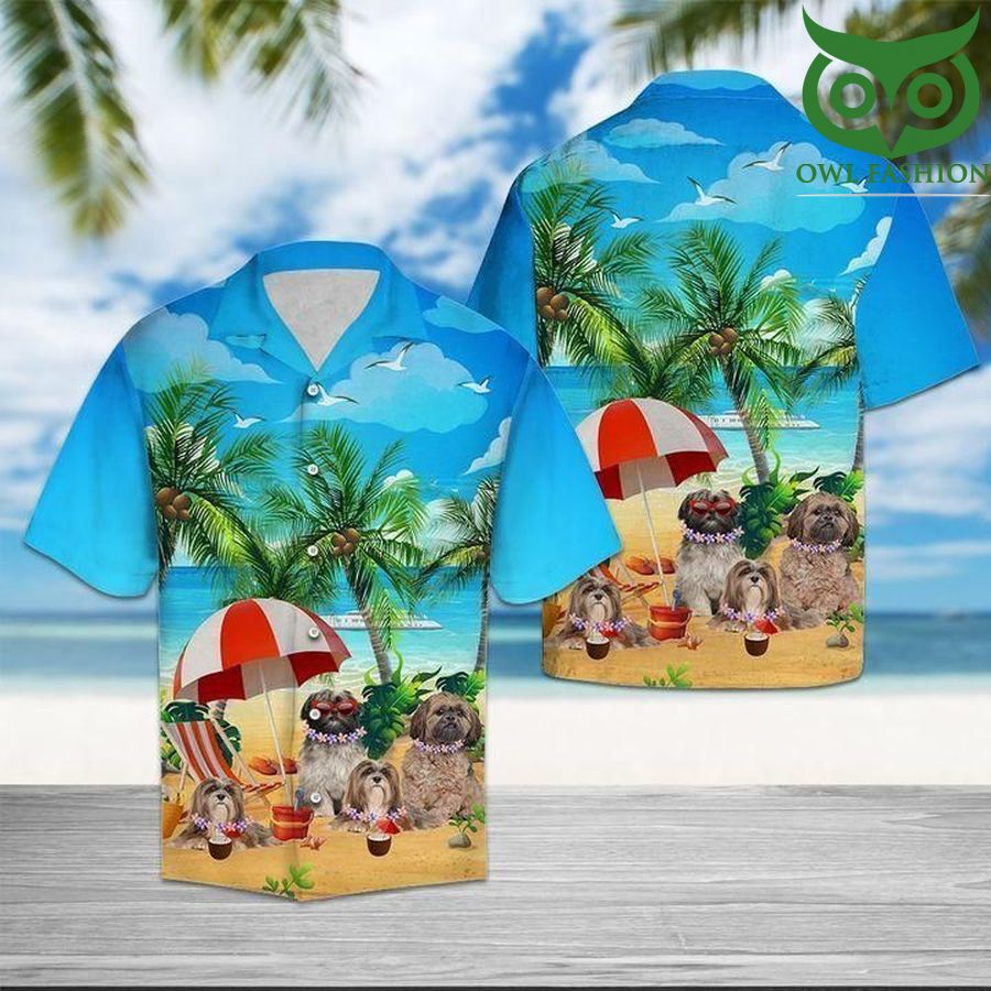 Beach Hawaii Lhasa Apso Hawaiian Shirt StirtShirt