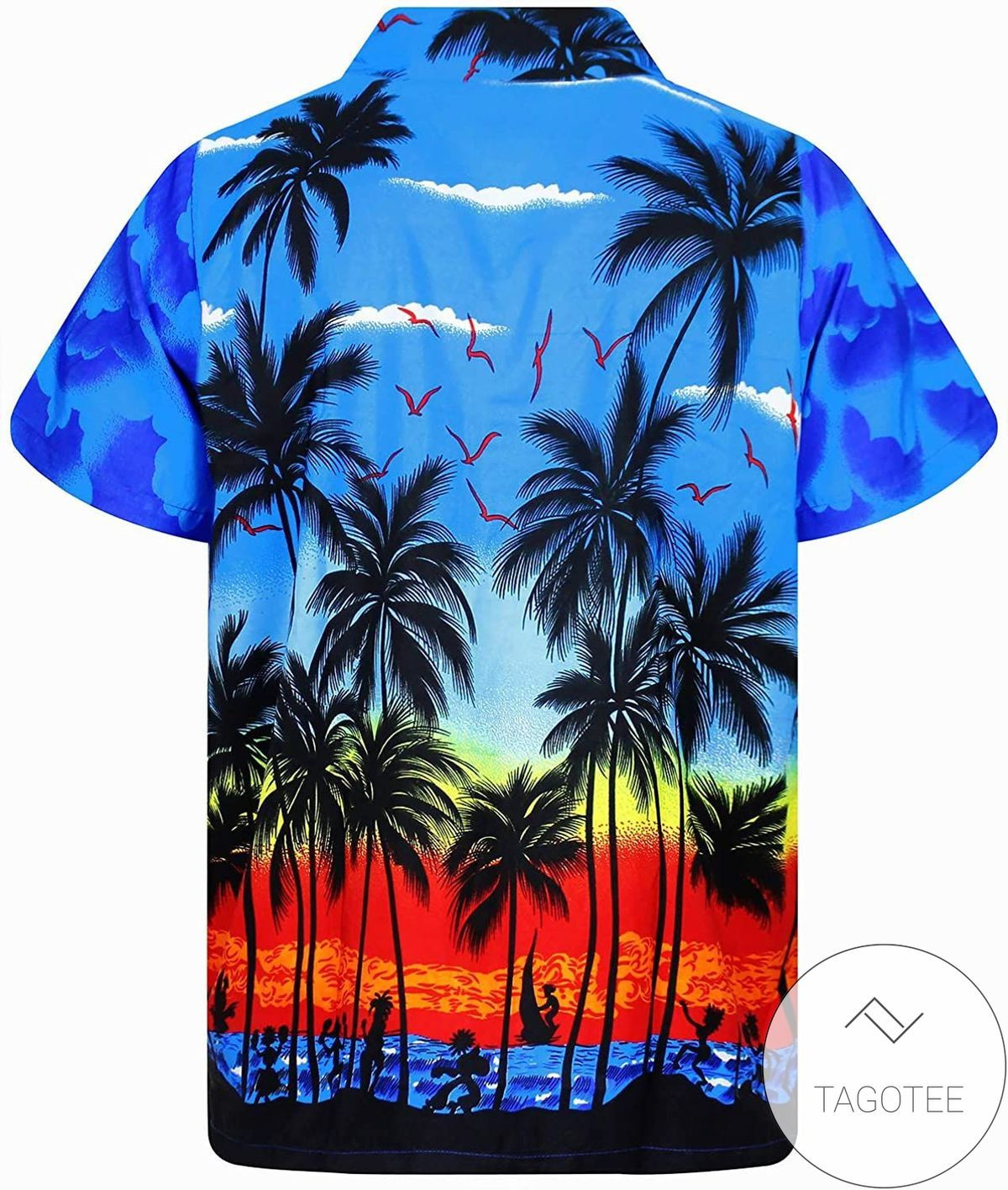Beach Palm Multi Colors Funky Hawaiian Aloha Shirts StirtShirt
