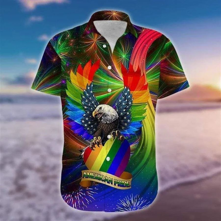 Beach Shirt Hawaii Shirt Lgbt American Pride, Aloha Shirt, Gay Hawaiian Shirts, Pride Hawaiian Shirt StirtShirt