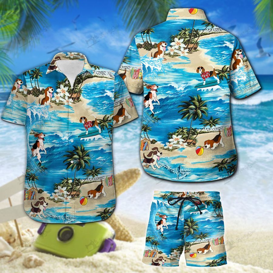 Beagle Hawaii Set Tht20071603 Tho20071603 StirtShirt