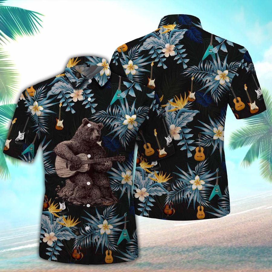 Bear And Guitar Hawaiian Shirt 8721 StirtShirt