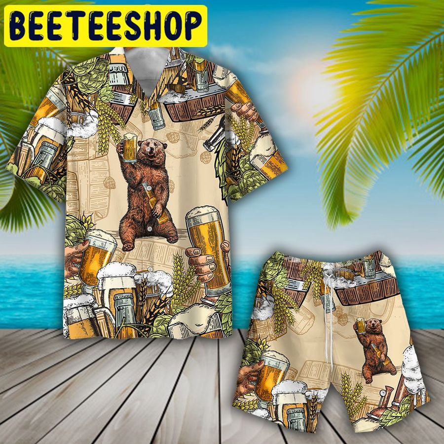 Bear & Beer Hawaiian StirtShirt