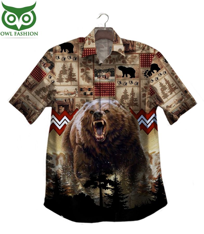 Bear Hunting Hawaiian Shirt Button Up Shirt StirtShirt