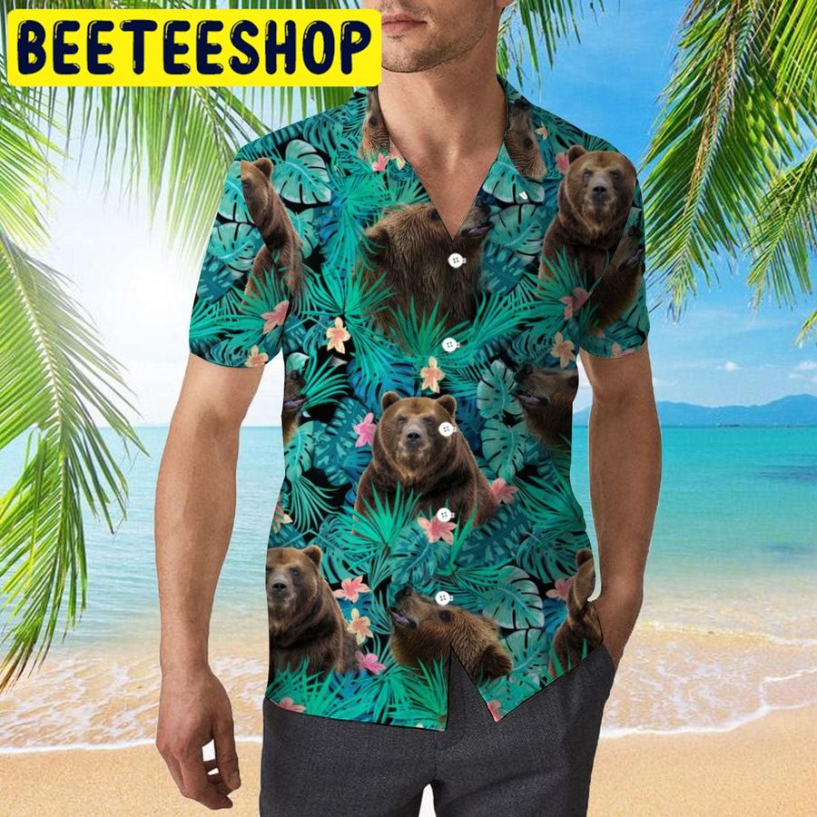 Bear Tropical Hawaiian Shirt StirtShirt