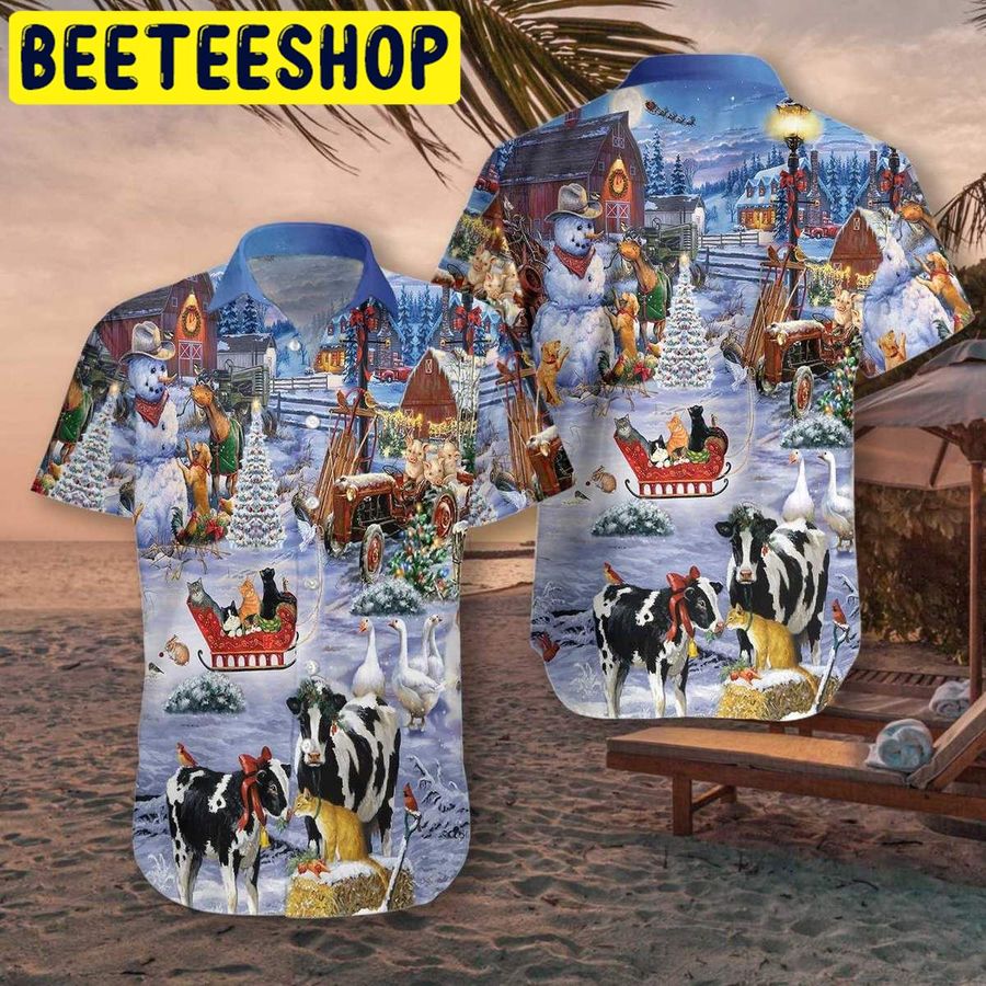 Beautiful Farm On Christmas Hawaiian Shirt StirtShirt