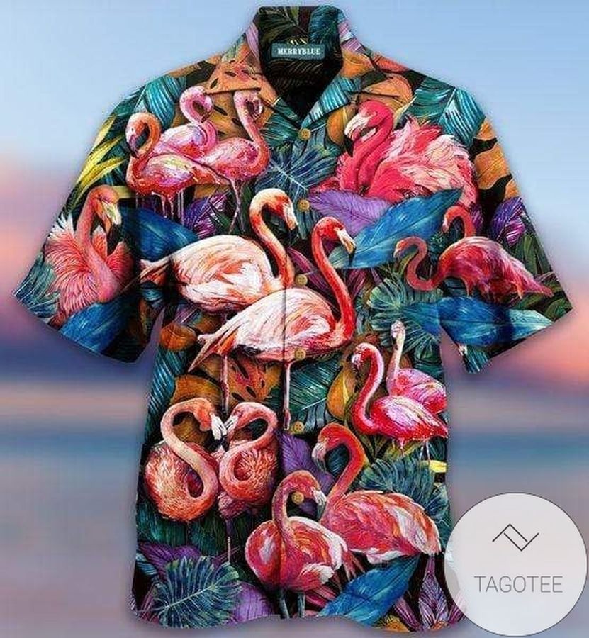 Beautiful Flamingo Tropical Unisex Hawaiian Aloha Shirts StirtShirt