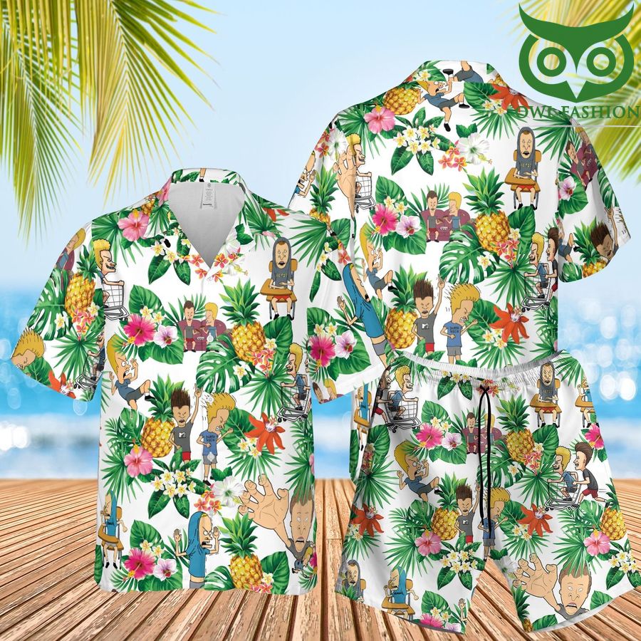 Beavis And Butt Head Aloha Summer Beach Hawaiian Outfit StirtShirt