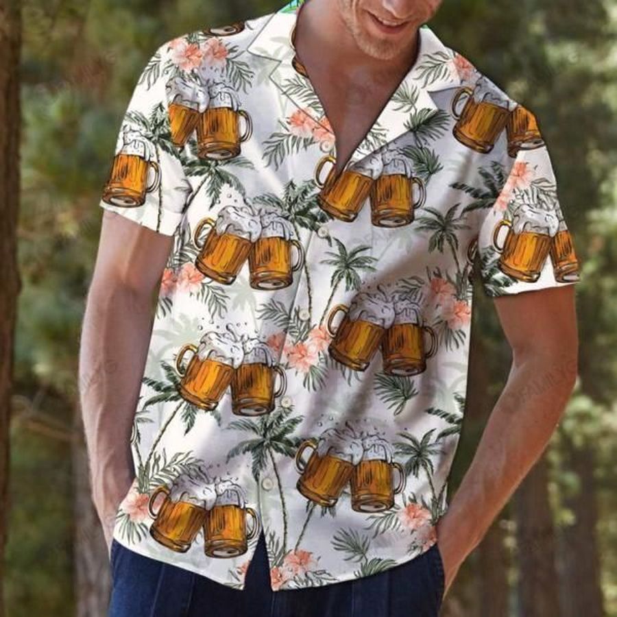 Beer Chilling Tropical Hawaiian Shirt StirtShirt